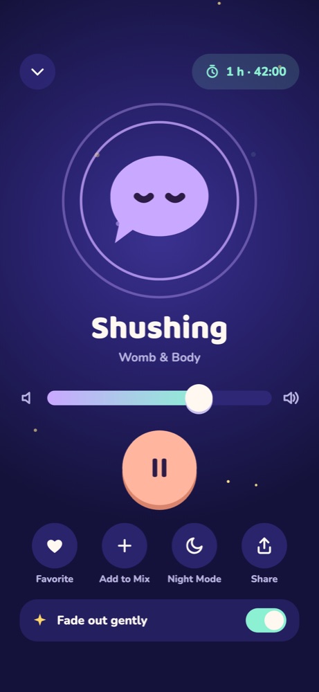 Sound player with fade-out timer
